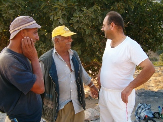 Abed with Abu Abdallah and Hamze